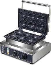 Commercial Taiyaki Fish Waffle Maker Machine,1600W Non-stick Electric #2520LUP1