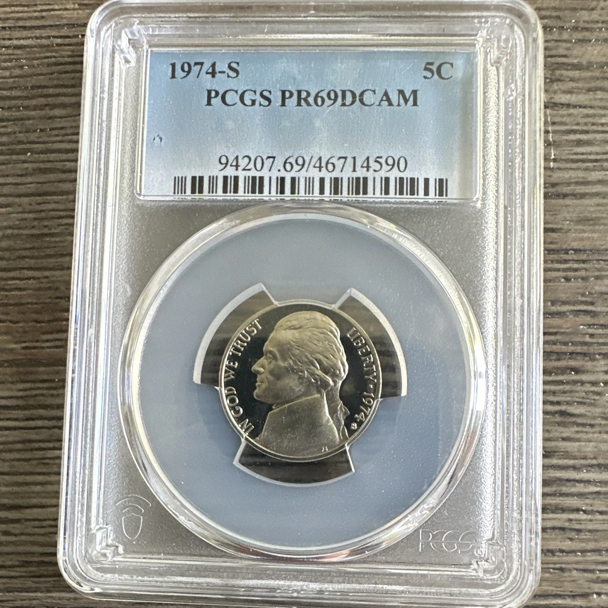 Proof PR 69 Graded 1974 US Jefferson Nickels (1938-Now) for sale