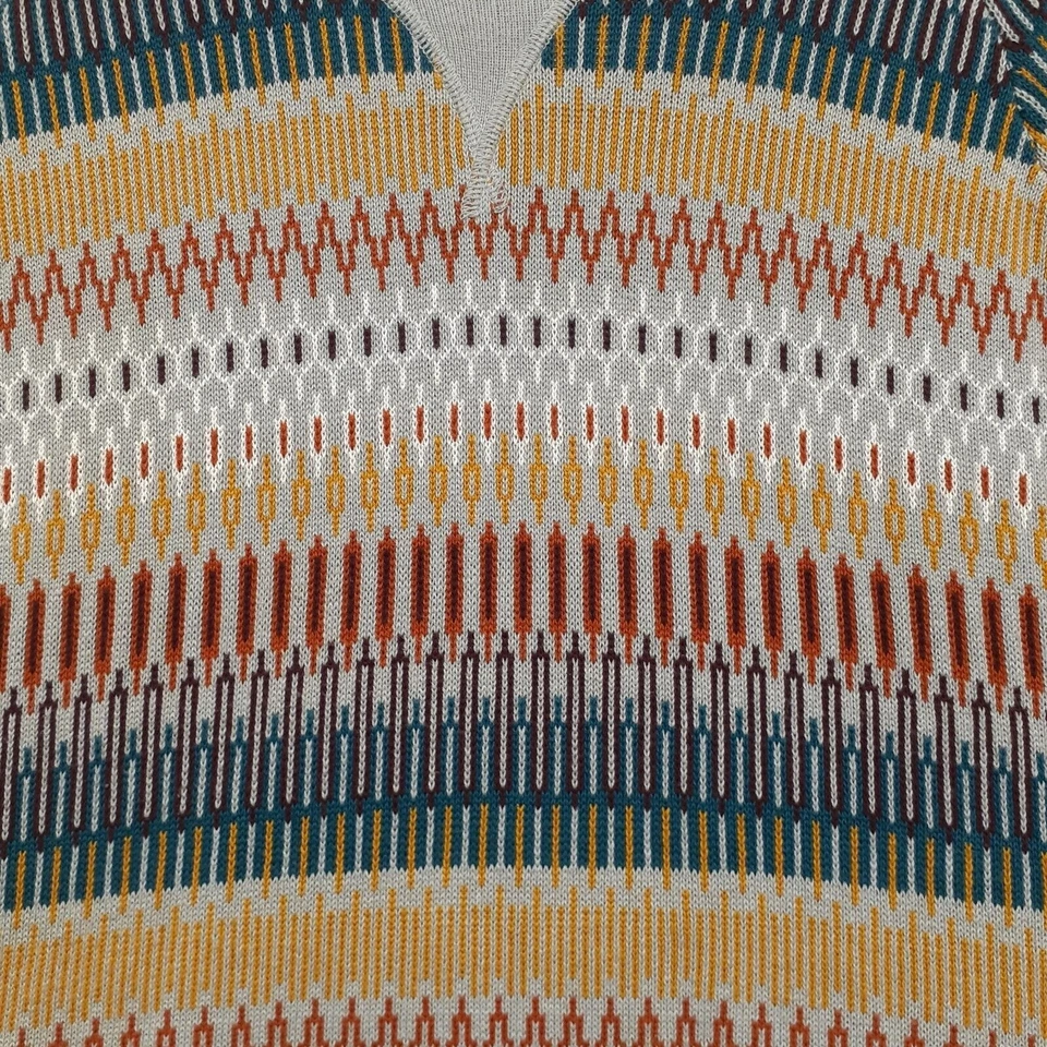 Mossimo Men Geometric Striped Knit Crew Neck Sweater Fall Color Cotton Size XXL - Image 3 of 4