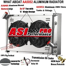 3Row Radiator+Shroud Fan Fit 1969-1972 Chevy Corvette 7.0L/7.4L V8 Big Block