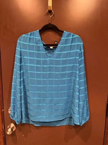 Counterparts Blouse Women's XL Blue Long Sleeve