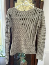 DKNY Women's 100 Cotton Cable Knit Crop Sweater XS