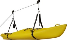 Kayak Hoist - Overhead Pulley System for Kayak, Canoe, Bike, or 1 Pack, Black 