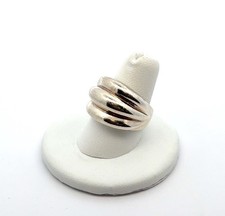 925 Sterling Silver Vintage Ribbed Wide Ring 13.6 Grams Size: 8.5