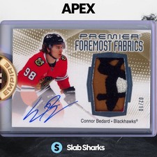 2025 UPPER DECK PREMIER #FF-CB CONNOR BEDARD FOREMOST FABRICS AUTO PATCH /10