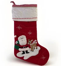 Pottery Barn Kids Red Santa & Rudolph Christmas Stocking 2020