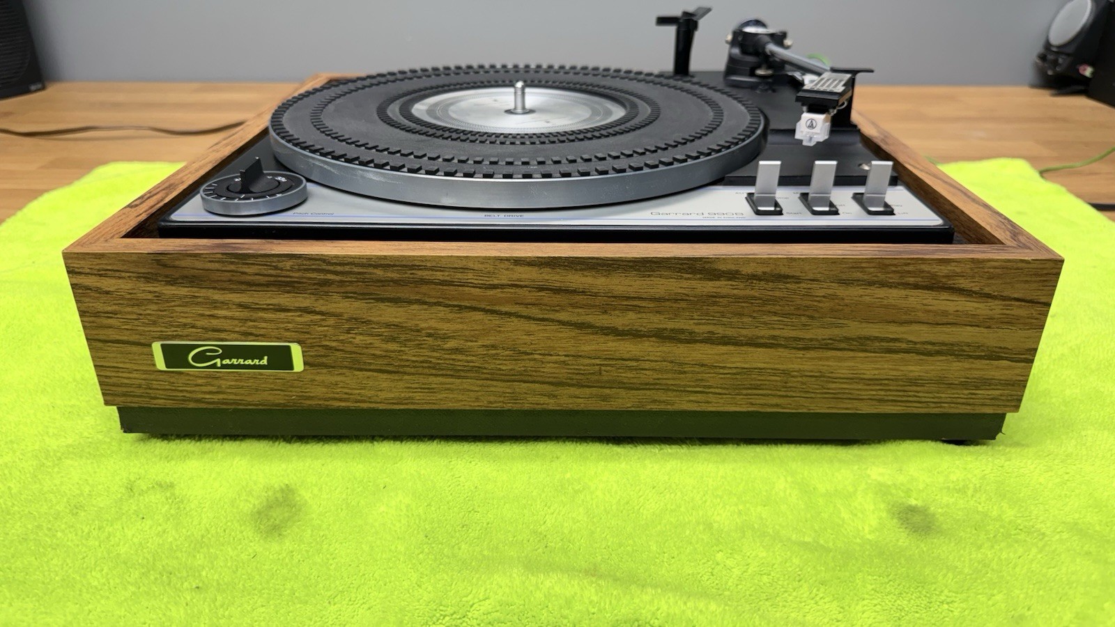 Garrard 990B Turntable SERVICED New Belt AT Cartridge Stylus See Video Works GRT