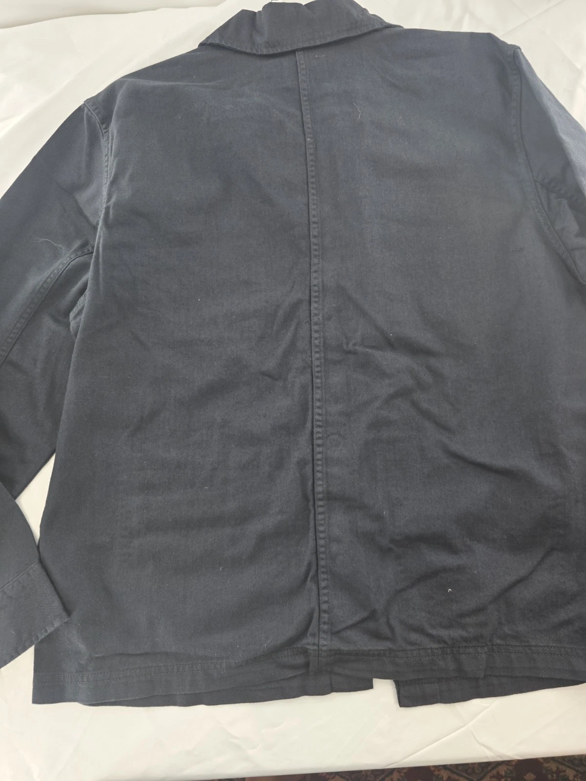 Goodfellow & Co Men’s Black Chore Coat Jacket L Button Front Spread Collar 46" image 8