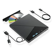 7-in-1 Multifunctional External DVD Drive USB 3.0 Type-C CD/DVD RW Optical Drive