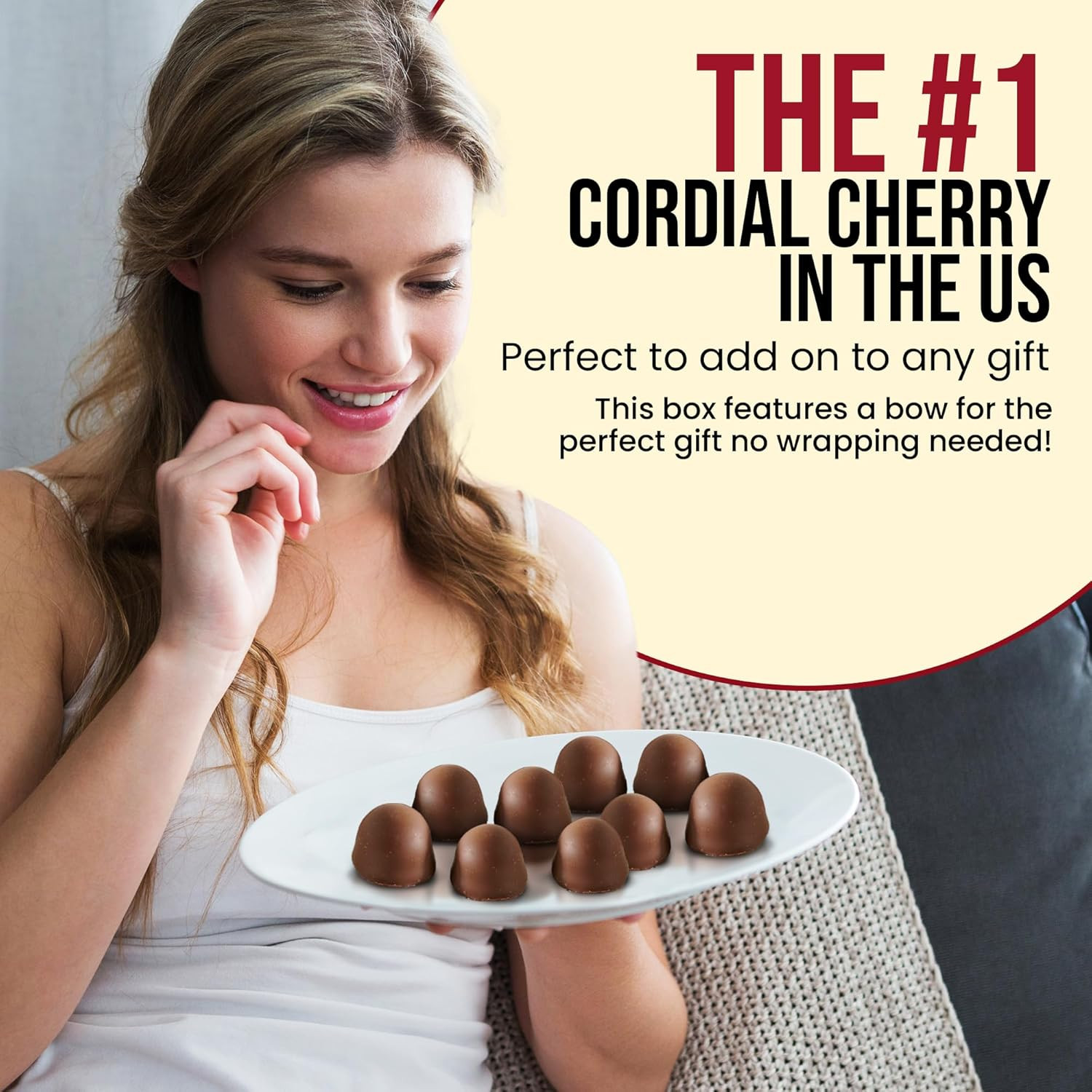 Anne Milk Chocolate Covered Cordial Cherries | 19.8 Oz | 30 Piece Gift Box | Who