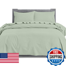 Elegant Comfort Ultra Soft 4-PC 100 Turkish Cotton Flannel Sheet Set Queen Size