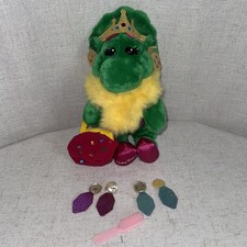 1996 Barney The Dinosaur Baby Bop Princess Plush Brush Purse Crown Earrings RARE