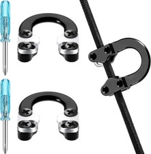 2 Sets Archery D Loop Compound Bow Metal U Nock D Ring Buckle Release
