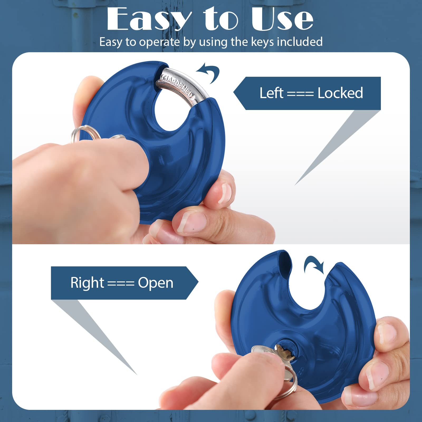 10 Pcs Keyed Alike Padlocks Stainless Steel Pad Locks with Same Key Discus Lo