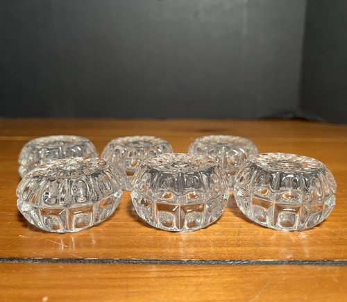 6er Set Vintage Kristallglas Offen Salzkeller Salz Dip Becher Dips Becher - Bild 2 von 10