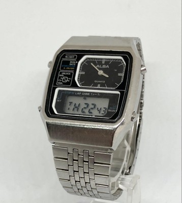 希少 SEIKO ALBA 二重面相 クォーツ アナデジ Y950-5040 ビンテージ SEIKO ALBA 二重面相 Y950-5040 電池交換済 - メルカリ