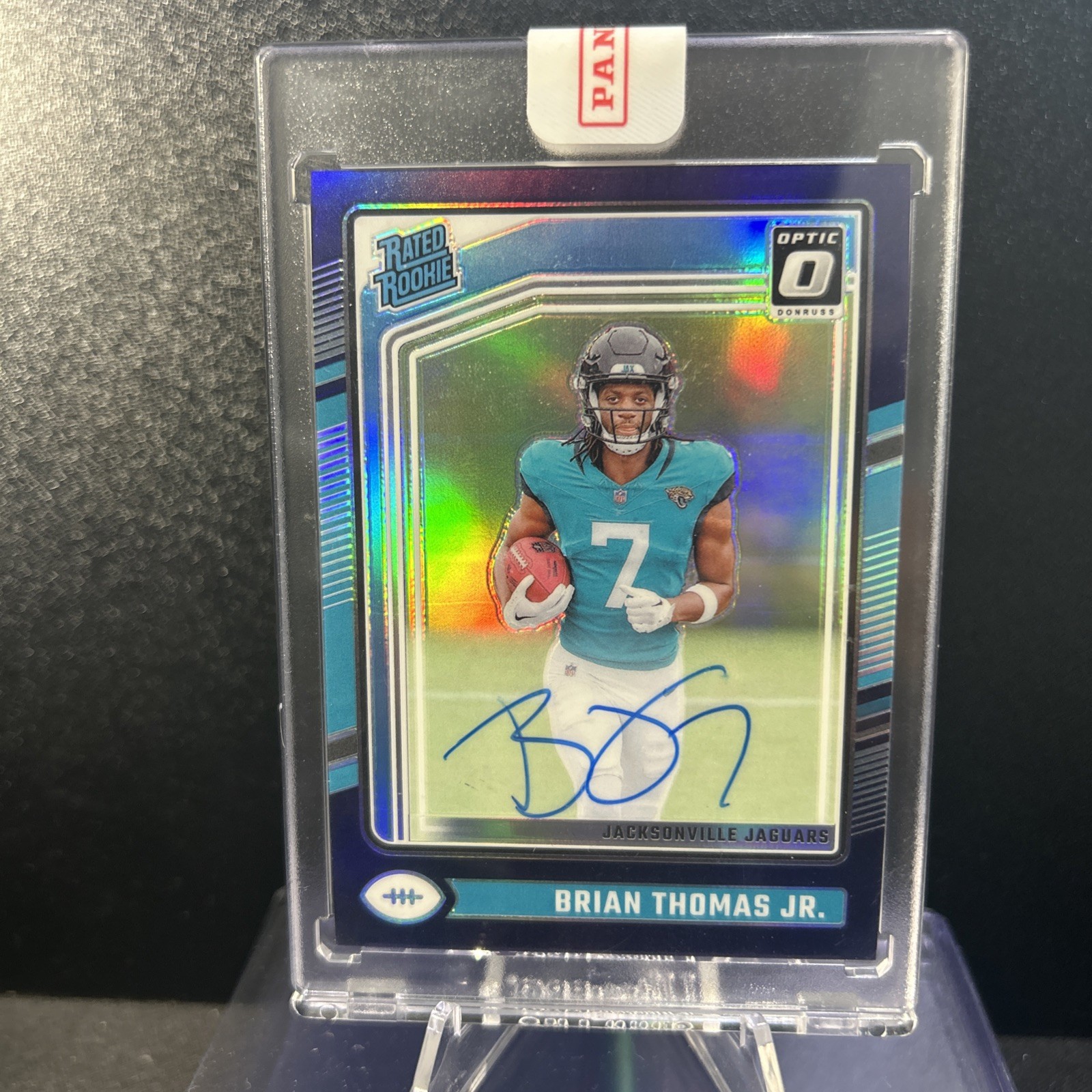 Brian Thomas Jr Rated Rookie Purple  Auto /35 Card 2024 Donruss Optic Redemption