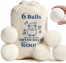 Wool Dryer Balls, New Zealand Dryer Balls Laundry Reusable Reduce Static Cling, 