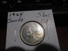 Canada 1965 - 25 Cent Quarter Canadian Coin - 80% Silver