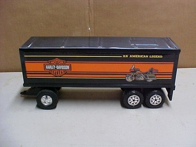BUDDY L  HARLEY DAVIDSON RACING TEAM SEMI TRAILER - mismatched 5th wheel