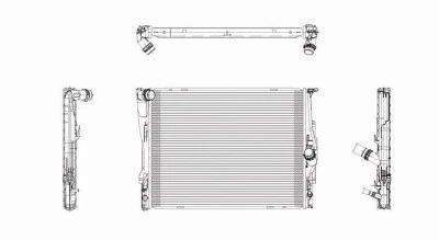 Radiador para 06-09 BMW Serie 3 3.0L L6 Fila Única BM3000148 17 11 7 562 079 Foto 2 de 4