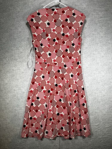 Neu mit Etikett Anne Klein ärmelloses Kleid Größe Small Sommer geometrisches Muster rot weiß und schwarz - Bild 7 von 8