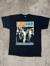 Vintage Mens Tshirt Band Tees 1993 U2 Zooropa Zoo Band Tour Rock Metal, Size XL