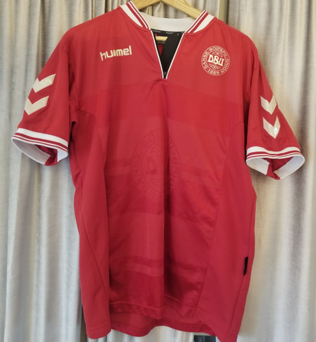 VTG Denmark Danish National Team 2000-02 Hummel Home Jersey Soccer Football *L