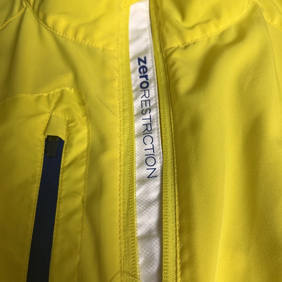 Chaleco de golf con cremallera completa Zero Restriction Z700 Gainey Ranch amarillo real grande Foto 3 de 4