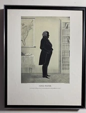 Lithograph on Arches Paper. Portrait of Daniel Webster by William H. Brown