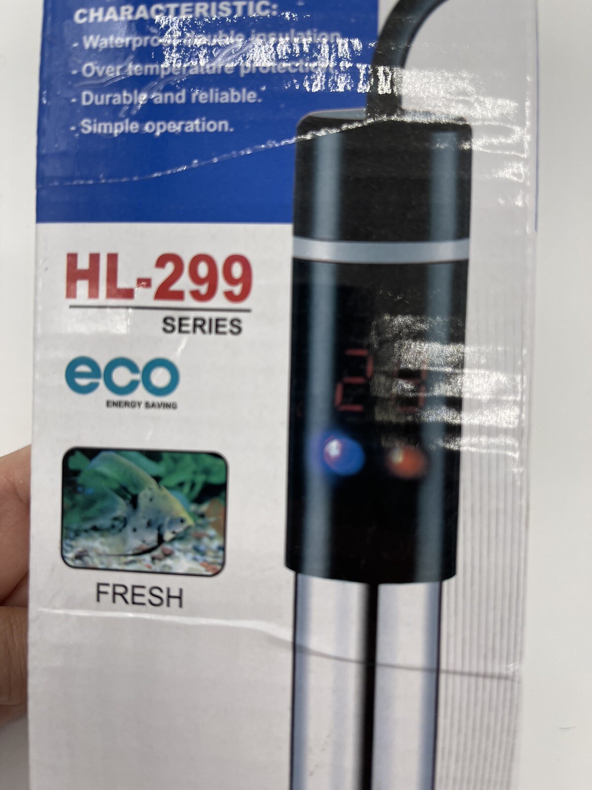 Seabillion LED Display Aquarium Heater HL-299 Black Tube | eBay
