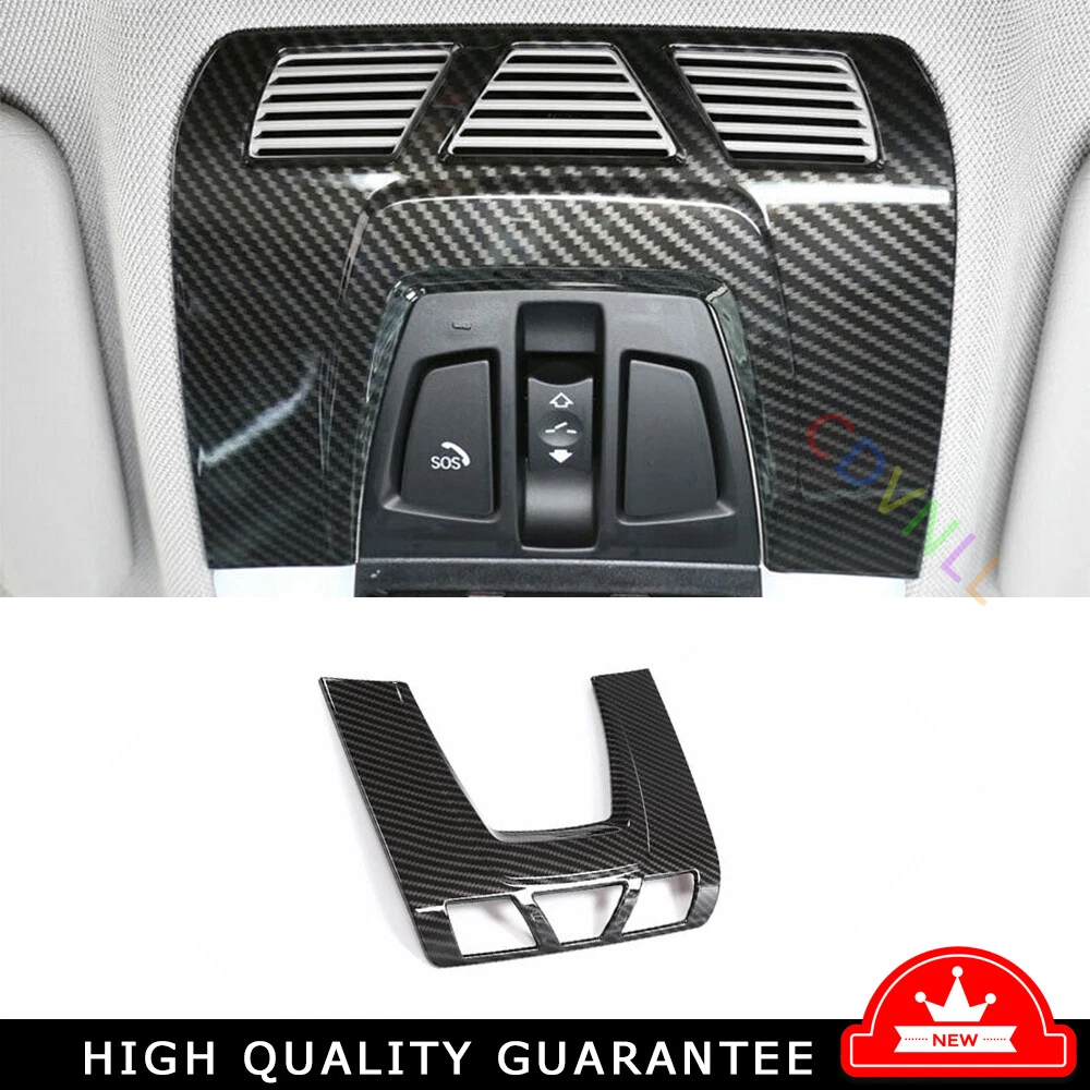 Car Front Reading Lamp Frame Cover Trim Fit For BMW X1 F48 16-2022 Carbon Fiber