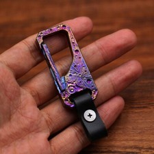 Handmade Titanium Keychain Carabiner Clip Car Key Chain Holder EDC Organizer