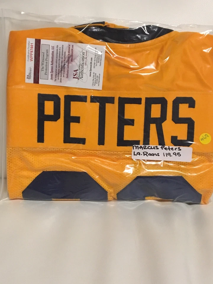 Camiseta deportiva autografiada de los LA Rams Marcus Peters Foto 4 de 4