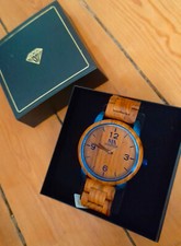 MEISTER ANKER HERREN-ARMBANDUHR "HOLZ" UNIKAT