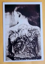 2000s print antique charles wagner nyc tattooed man craddock tattoo photo 4x6