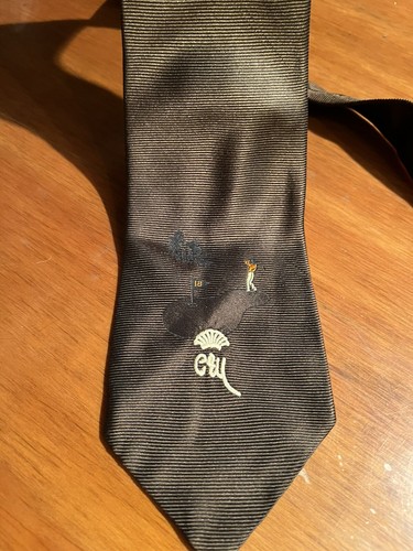 VINTAGE TIE NECKTIE 1950S COUNTESS MARA Golf Country Club 19th Hole PGA SILK - Picture 6 of 8