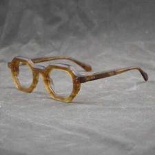 Acetate Vintage Eyeglasses Square Men Women Clear Lens Retro Glasses Frames