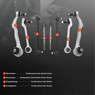 Frankberg 8x Querlenker Sazt Vorne Kompatibel Mit 1er F20 1.5L-3.0L 2010-2019 3er F30 F80 1.5L-3.0L 2011-2018 4 Coupe F32 F82 1.5L-3.0L 2013-Heute Replace# 31126855741