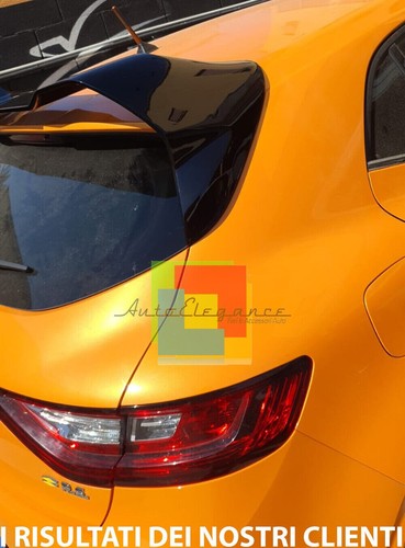 0387 SPOILER TETTO ADATTO PER RENAULT MEGANE 4 IV STANDARD LOOK RS NERO LUCIDO - Foto 9 di 20