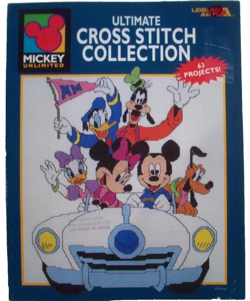 Patrón de punto de cruz Disney folletos Media