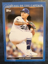 2022 TOPPS X CALL OF THE CAPTAIN JULIO URIAS DODGERS BASEBALL BLUE CARD /25