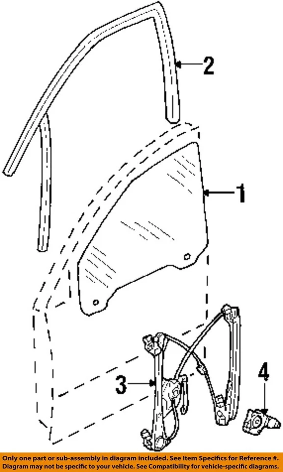 Cristal puerta delantera izquierda OEM 1999 2000 2001 2002 AUDI A6 Foto 3 de 4