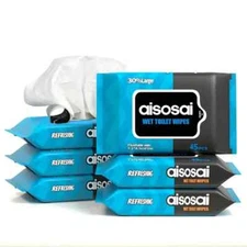 5Pack, 225pcs Flushable wet Wipes for Adult Wet Wipes,7.1*4.7inch