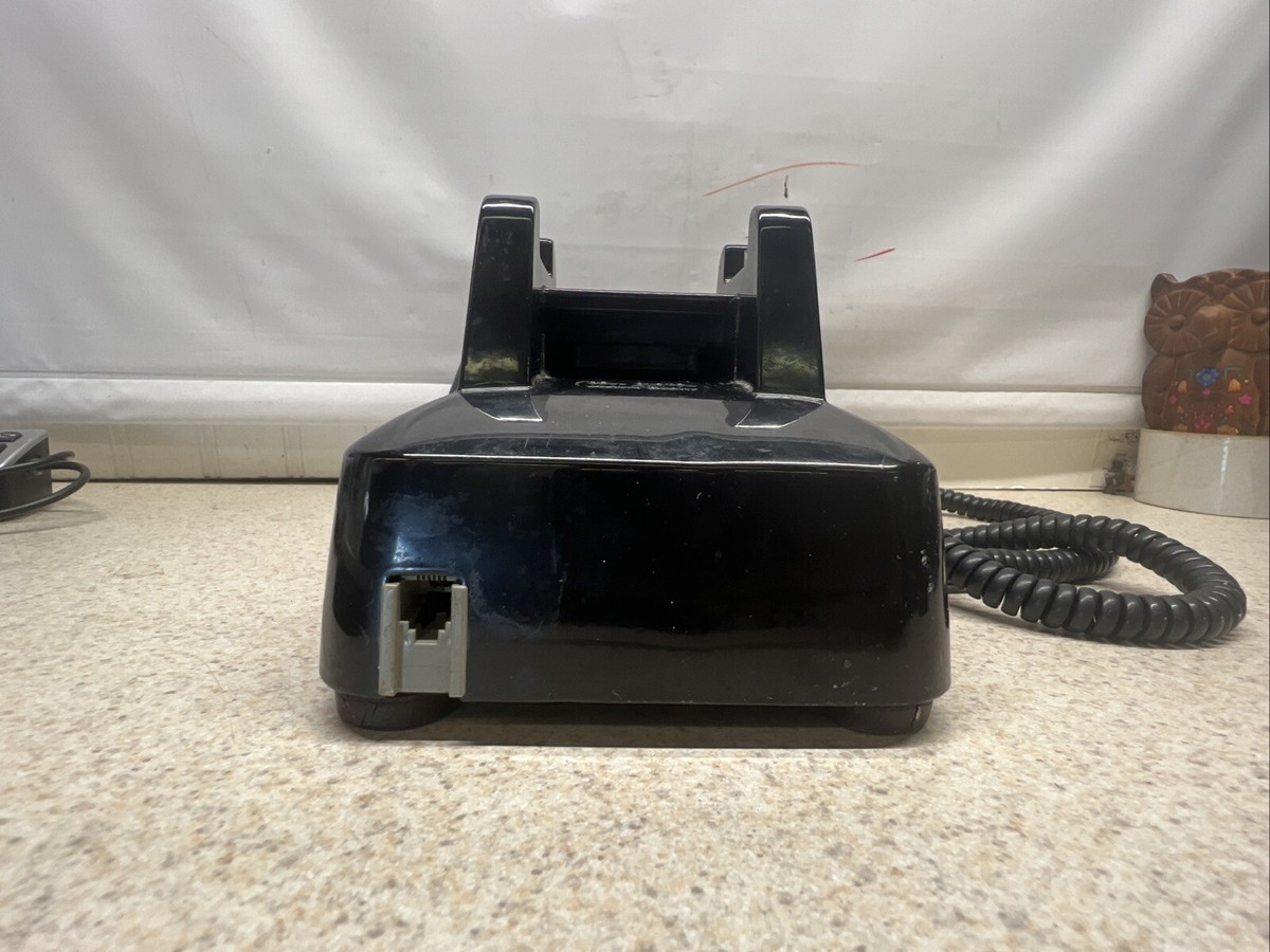 Vtg Western Electric C/D 500 Bell System Black Rotary Desk Phone