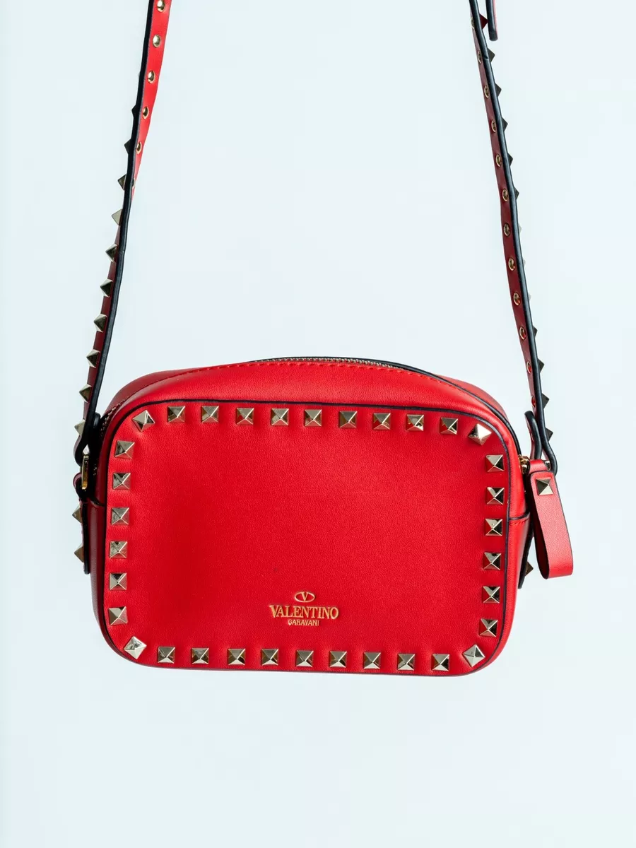 Valentino red top camera bag