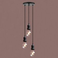 Image of PATHSON CLUSTER 1/3 RETRO INDUSTRIAL CEILING LIGHTING BARE HOLDER PENDANT LAMP