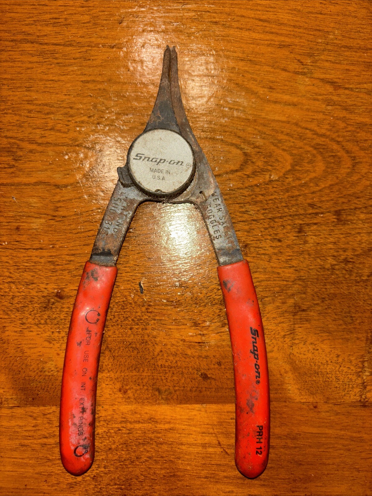 Snap on Tools USA PRH34 Convertible Retainer Ring Pliers with 18° Bent ...
