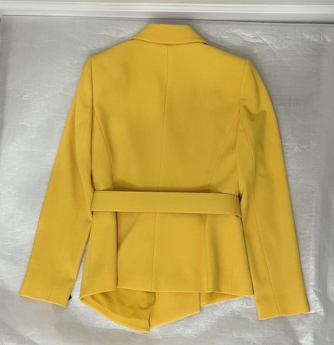 TAHARI ASL Belted Asymmetrical Draped Blazer Jacket & Skirt Suit Yellow Size 4 - Bild 3 von 5