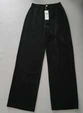 Eileen Fisher Women's Organic Cotton Velour Straight Black Pant Small